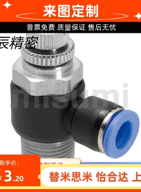 流速调节阀 标准型米思米 SPSNL SPSNN 4/6/8/10/12-M5/1/2/3/4