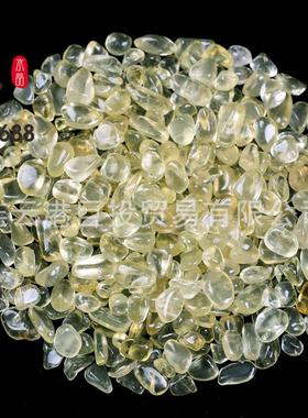 天然黄水晶碎石Citrine透体黄晶碎石跨境香薰扩香盆景鱼缸淘矿石