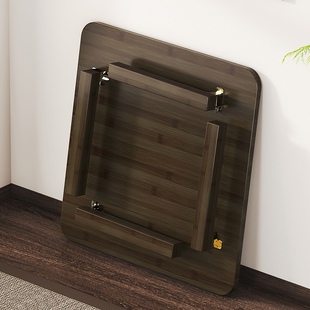 小折叠方桌子正方形折叠桌餐桌楠竹实木吃饭桌简易家用阳台折叠桌