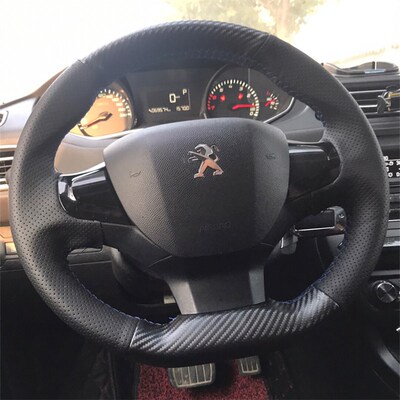 东风标致408X专用j手缝方向盘套508 308 4008 2008 5008碳纤维把