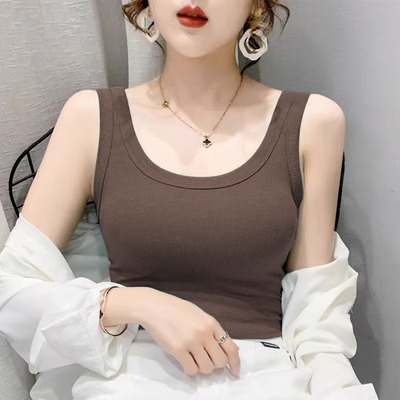 2025新款莫代尔螺纹吊带背心女