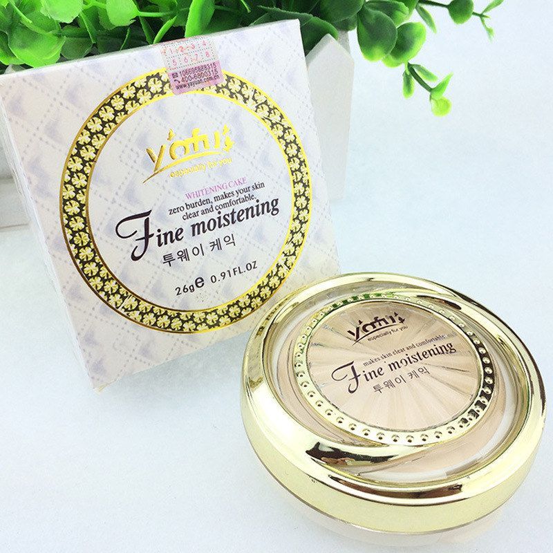 雅芙粉饼细致保湿粉膏干粉闪粉珠光 双层两用粉遮瑕55