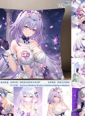 遐蝶方枕 Castorice 星穹铁道抱枕游戏周边日本2WT枕套桃皮绒