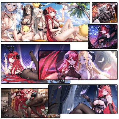 碧蓝航线兴登堡锁边超大鼠标垫Hindenburg键盘垫游戏周边舰B桌垫