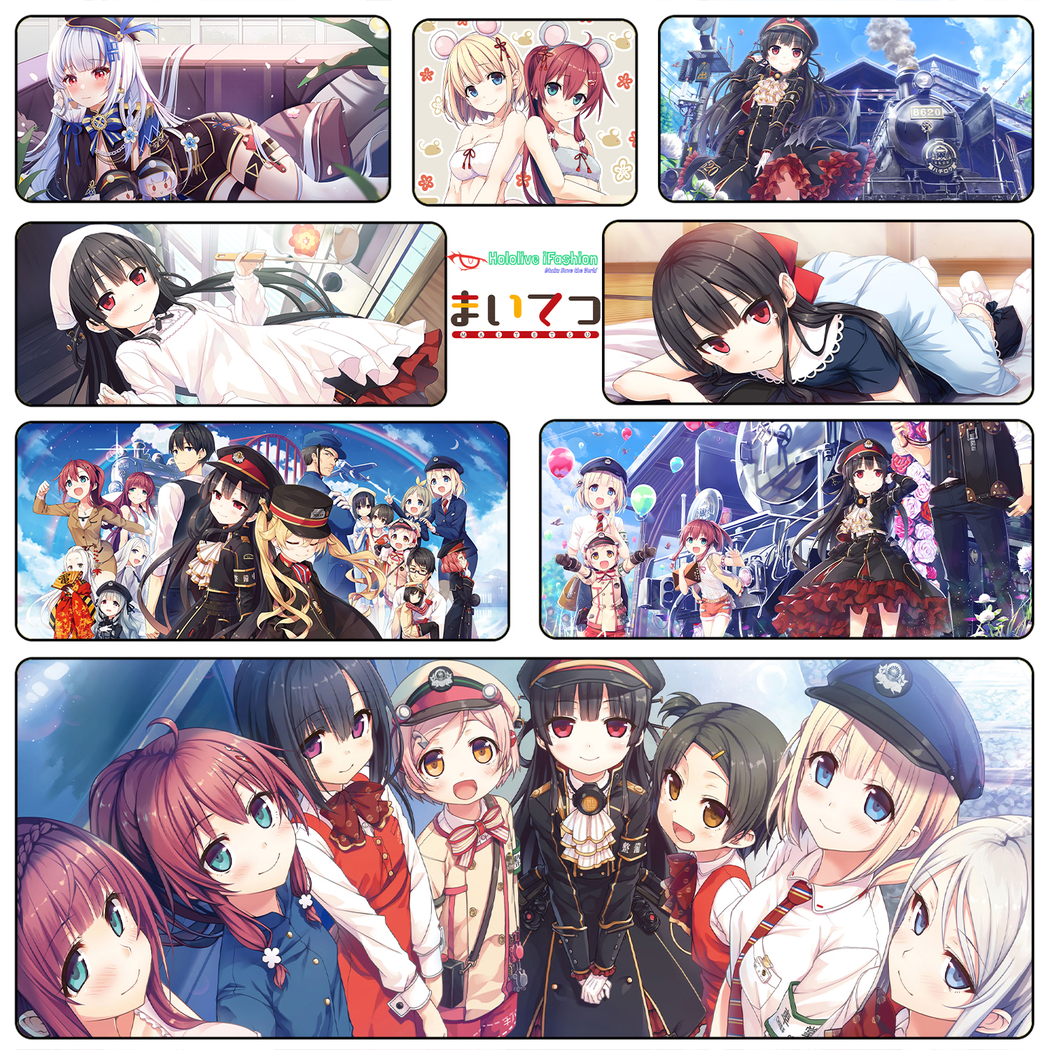 爱上火车鼠标垫 八六超大锁边桌垫游戏周边Galgame