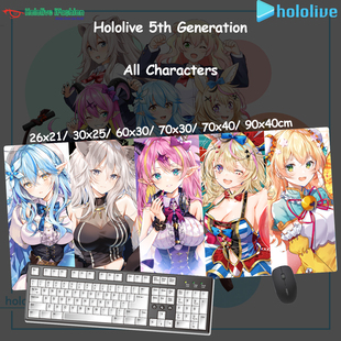 Hololive五期生Vtuber狮白牡丹雪花菈米桃铃音音尾丸波尔卡鼠标垫