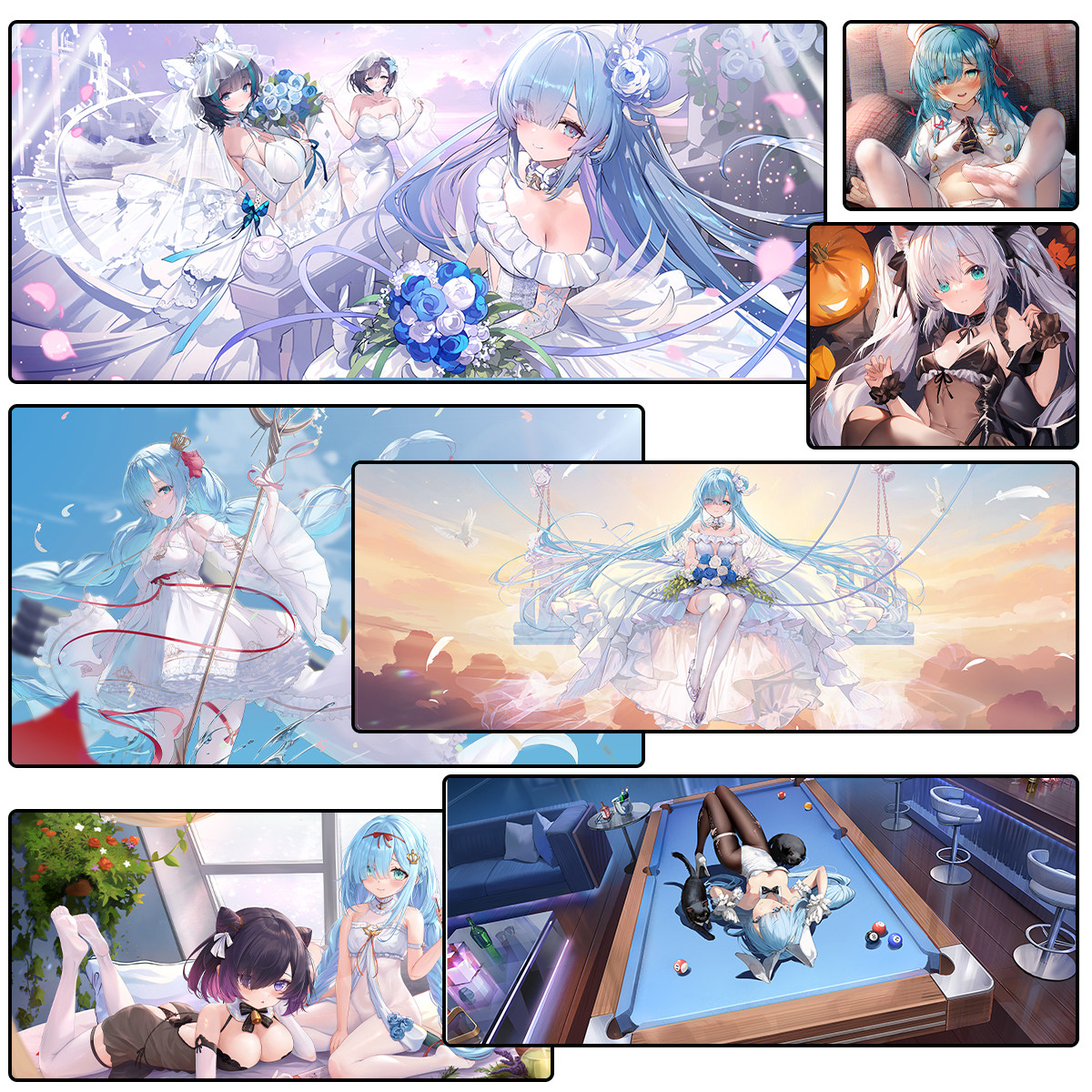 雅努斯HMS Janus碧蓝航线鼠标垫锁边超大键盘垫游戏周边誓约8周年