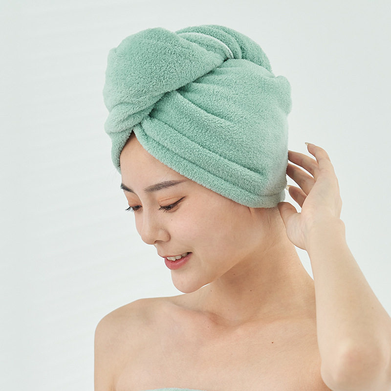 速干吸水干发帽柔软珊瑚女洗头巾柔软超强吸水不易掉毛包头巾
