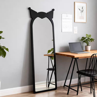 卫生间led智能浴室镜卧室化妆镜法式 全身镜衣帽间穿衣镜子 落地式