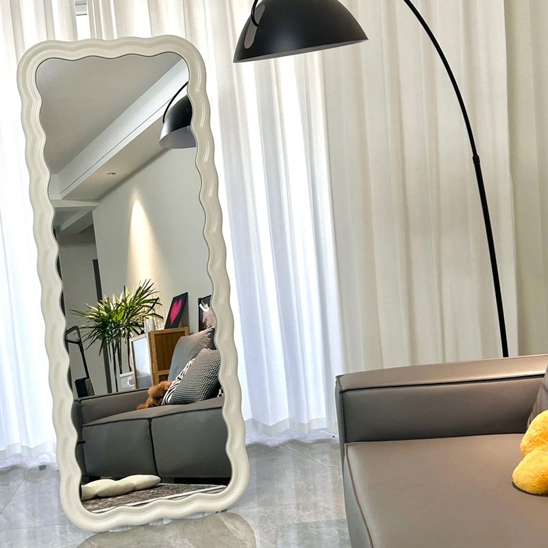 C2网红奶油风落地全身镜