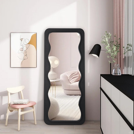 北欧落地式全身镜轻奢衣帽间穿衣镜智能LED卫浴镜家用壁挂玄关镜