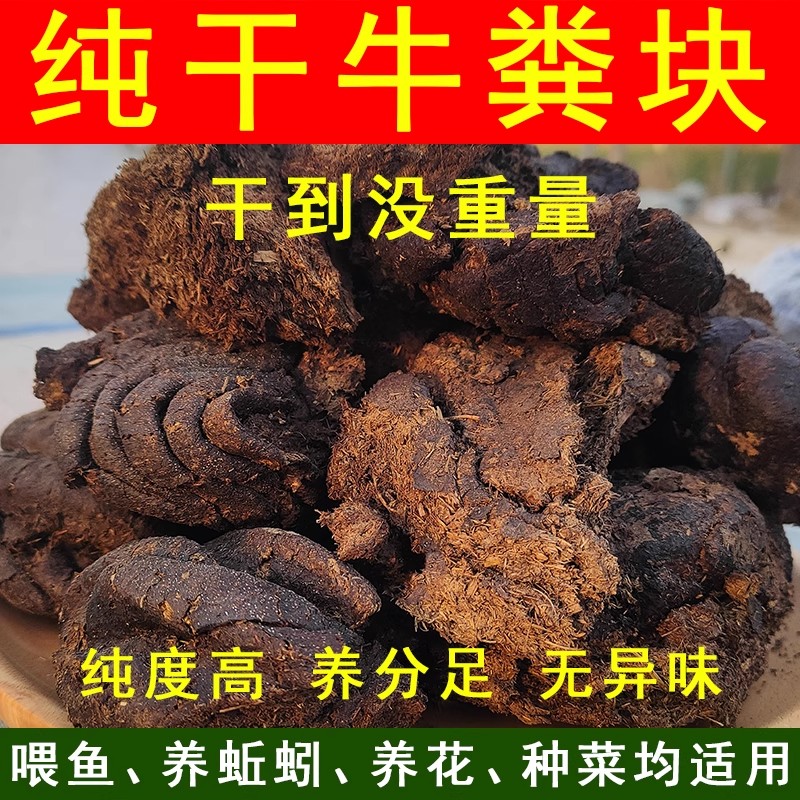 发酵干牛粪农家肥纯天然腐熟种菜盆栽花卉颗粒块状牛粪饼有机肥料