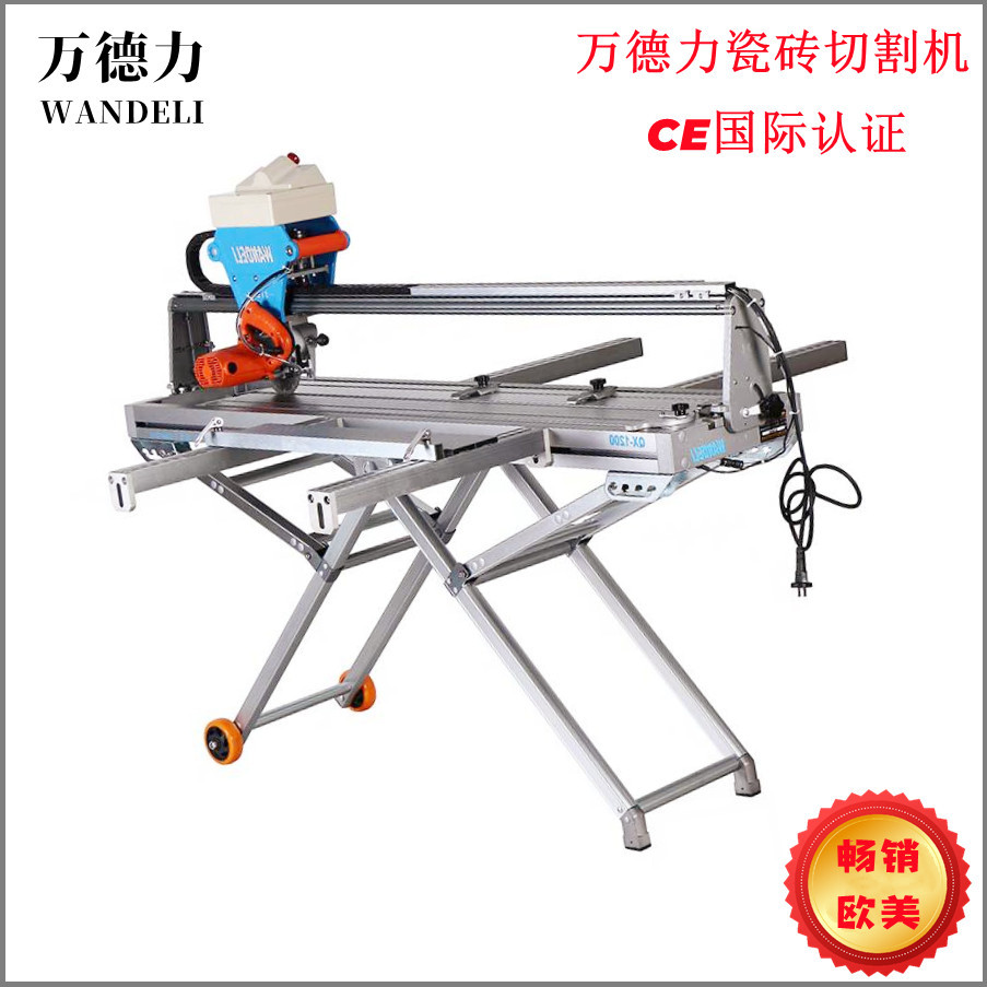 万德力多功能瓷砖切割机大理石微晶石切割45度倒角机岩板石材切割