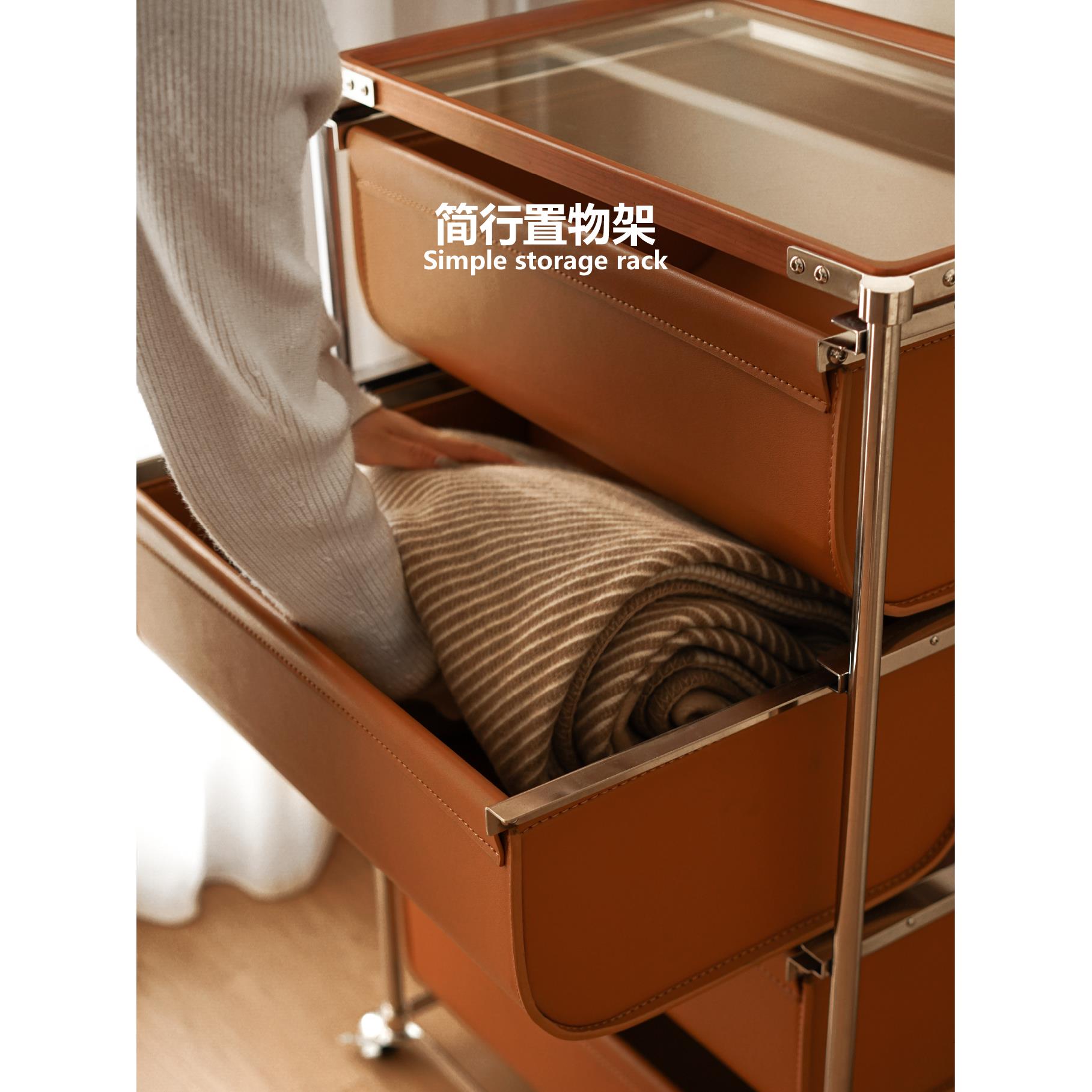 集木室物所/简行置物架多层收纳架厨房多功能落地床头零食不锈钢