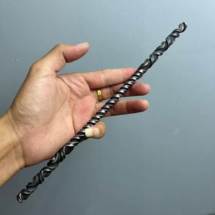 金箍棒锻打一体扭转摆件茶器手工艺工艺品实心定海神针个人把玩