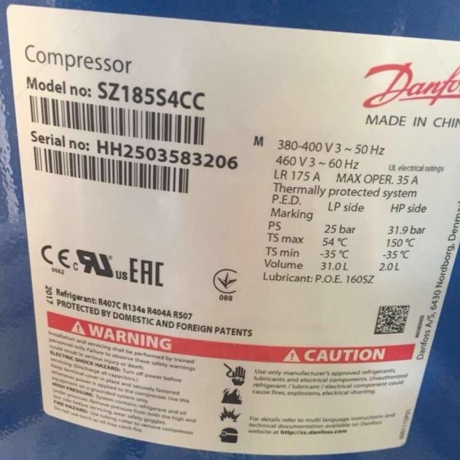 SM185S4CC SZ185S4CC SZ185S4RC SM185S4RC 丹佛斯15匹空调压缩机