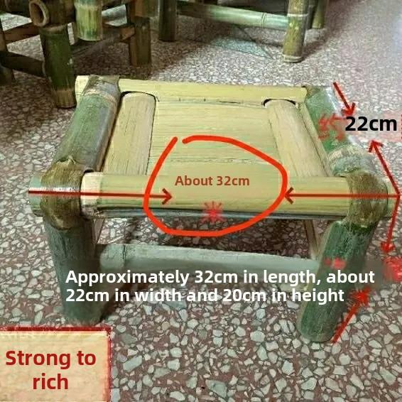 老式手工竹椅子凳子手工编织家用实木小方凳怀旧覆古儿童跳舞凳竹