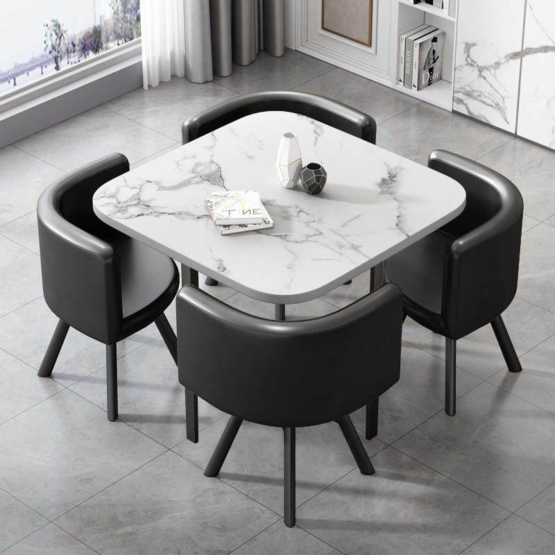 北欧洽谈桌椅组合现代简约铁艺餐厅圆形简约一桌四椅接待餐桌椅,住宅家具,板木餐桌,淘宝优惠券,粉丝福利购,淘宝优惠卷