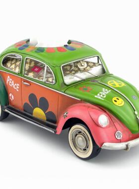 复古铁艺老爷车造型大巴士抽纸盒纸巾盒餐厅烧烤创意饰品家居装饰