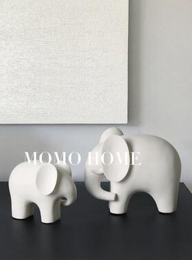 MOMO HOME家居新房大象摆件动物玄关客厅家居办公室桌面电视柜