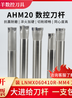 AHM20快进给数控铣刀杆 加工中心抗震铣削刀杆 装LNMX060410R刀粒