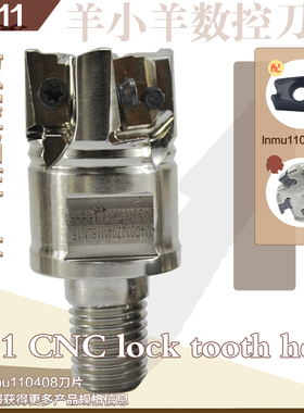 肯纳LN11双面快进给锁牙头LNMU110408刀片刀杆侧铣半精加工立铣刀