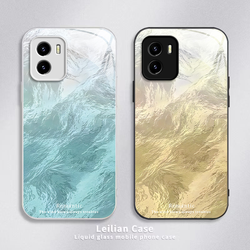 适用vivoY32t手机壳vivo新款Y32t保护viviy套vovoy硬玻璃voviy全包防摔vⅰvoy步步高viv0丫vivy男女渐变羽纱