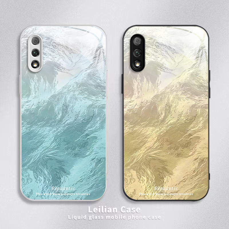 适用荣耀9X手机壳HONOR9X保护套H0N0R9X华为新款简约HONORX硬玻璃全包防摔九叉专用升降摄像头X9男女渐变羽纱
