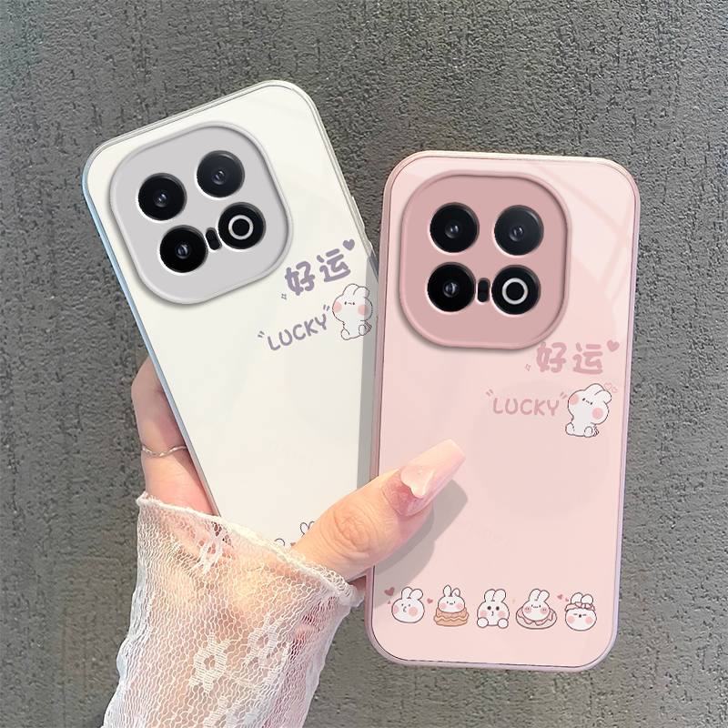 适用iQOO13手机壳vivoiQOO13Pro保护套vivo爱酷iQ0013简约i酷iPOO钢化玻璃iOOQ全包iQQO防摔iCOO男女好运兔子