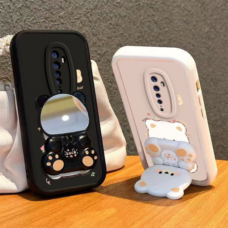 适用OPPOReno2手机壳小熊支架OPPO新款Reno套OPP0PP0Ren02硅胶OPPOReon全包OPPORen防摔OPPORone男女OPPReno