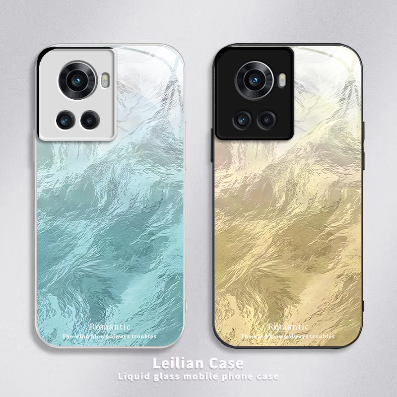 适用一加Ace手机壳1加Aec保护套PGKM10新款OPPOPGKM10十OPPO1+Ace1钢化玻璃硬壳全包防摔高级感男女渐变羽纱