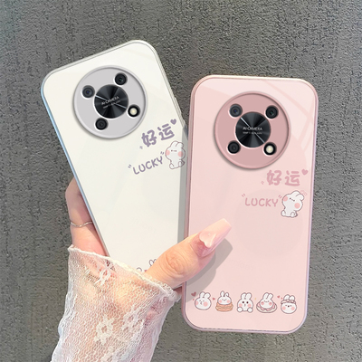 适用华为Nzone50Pro手机壳SP210保护套nznoe智选zone新款全包防摔nz0ne钢化玻璃nzones男女简约硬壳好运兔子