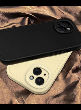 适用于苹果15手机壳iPhone15ProMax简约Pro纯色十五Plus保护套iP新款外壳iPone耐脏PM硅胶全包镜头防摔男女款