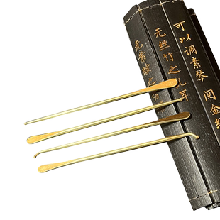 艾痧堂纯黄铜耳穴刮痧探针耳部理疗按摩探测棒全铜经络穴位点穴笔