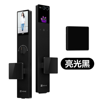 萤石启明AI智能人脸视频锁Y5000FVX装饰把手太阳能板日光宝盒