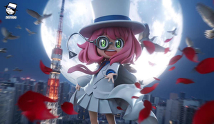 【全款】间谍过家家阿尼亚cos怪盗基德手办二次元美少女摆件模型