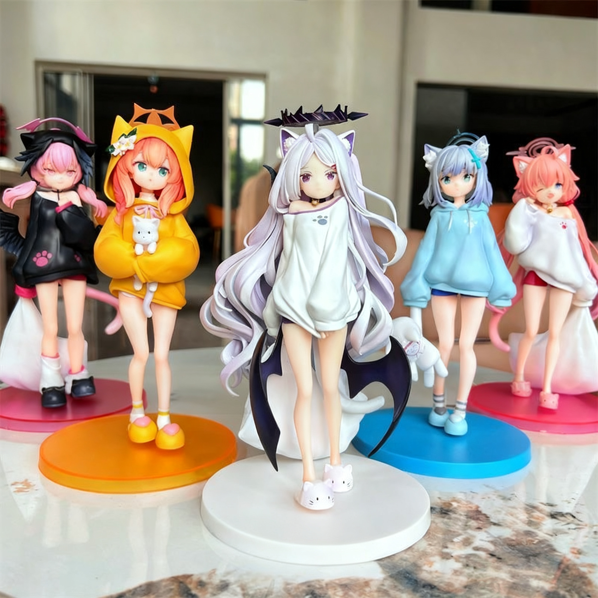 碧蓝档案睡衣猫耳爱丽丝伊洛玛丽日奈小鸟游星野白子小春手办摆件