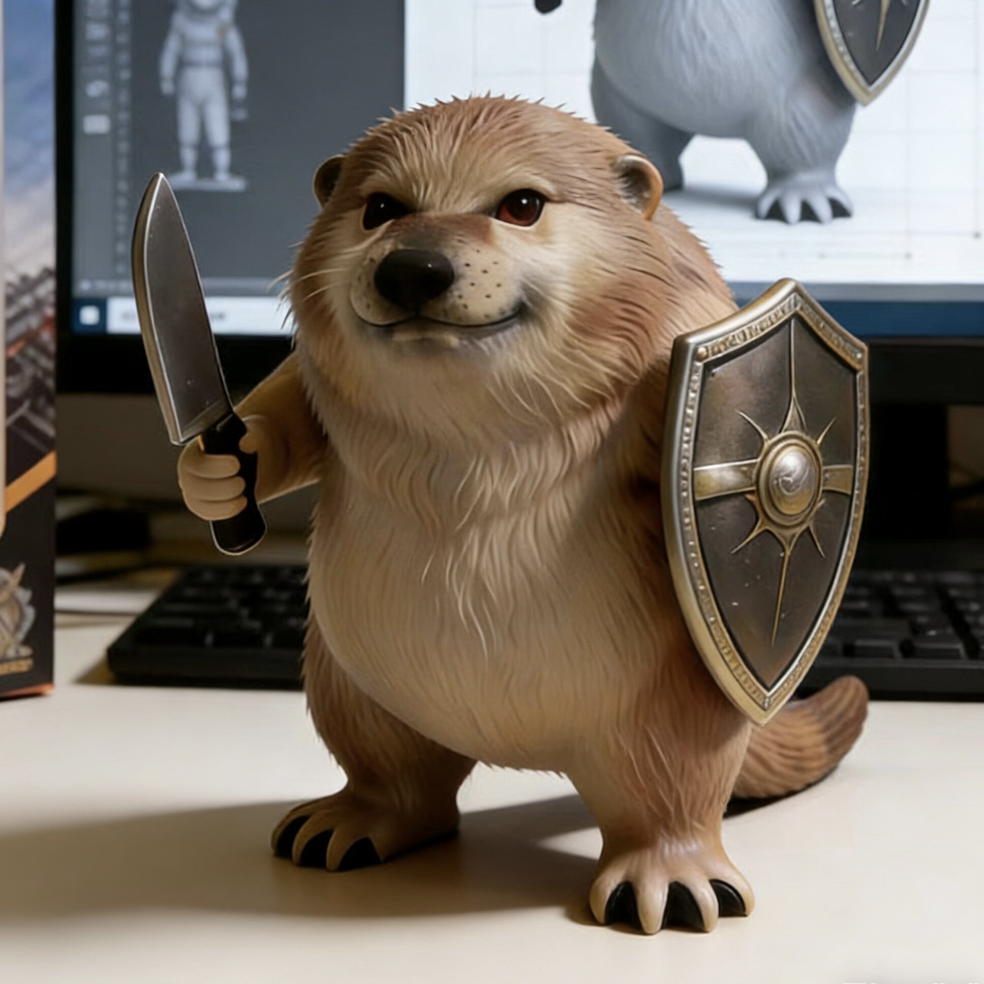 我的刀盾狗【S+高配版】限量 Q版手办GK潮玩模型摆件雕像礼物周边