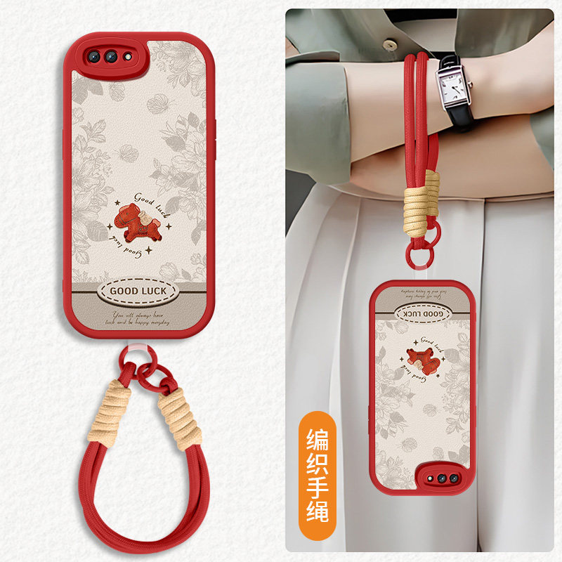 适用oppor11s手机壳r9s硅胶保护套r11新款R9挂绳防摔软外壳高级小羊皮网红情侣男女马上有钱细腻后盖亲肤画