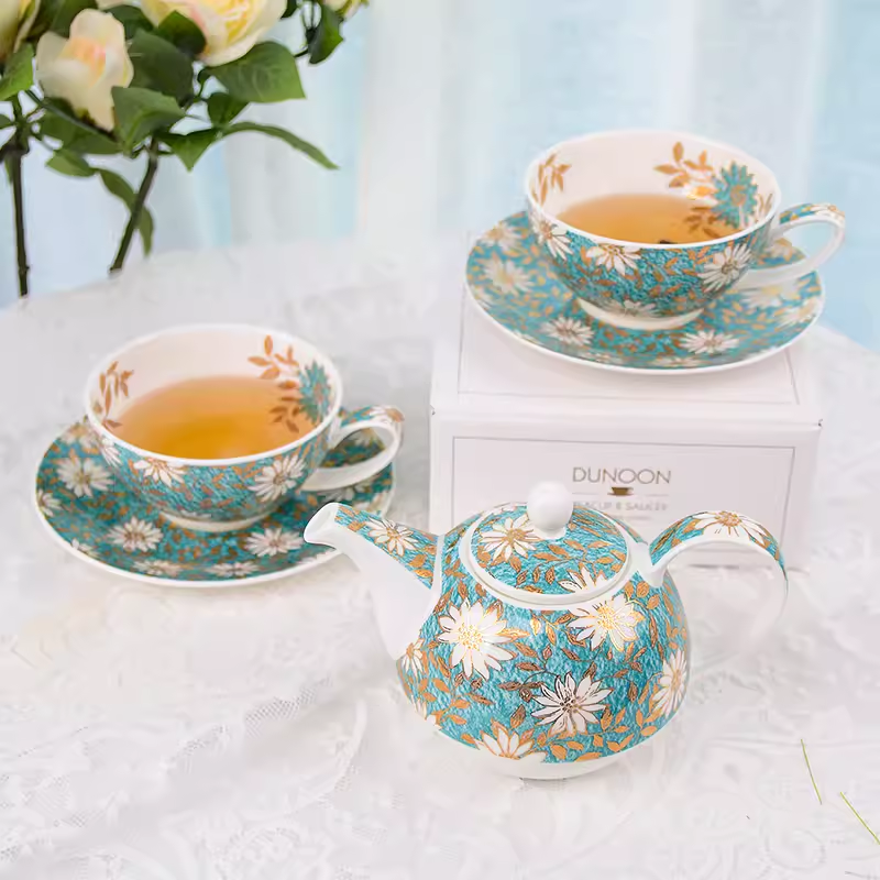 DUNOON丹侬英国进口骨瓷子母壶咖啡杯壶套装英式茶杯带把开水杯子