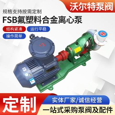 80FSB-30L耐腐蚀泵耐酸泵化工泵FSB氟塑料合金离心泵