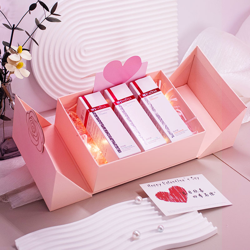 粉色礼物盒生日礼盒高级感包装盒