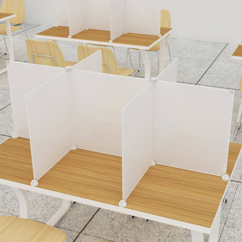 食堂分隔板餐桌吃饭幼儿园防飞沫隔离板学生用餐就餐塑料隔离挡板