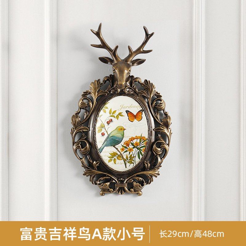 鹿头壁挂壁饰客厅墙饰玄关墙壁装饰挂件北欧轻奢复古卧室墙面挂饰,家居饰品,壁饰,淘宝优惠券,粉丝福利购,淘宝优惠卷