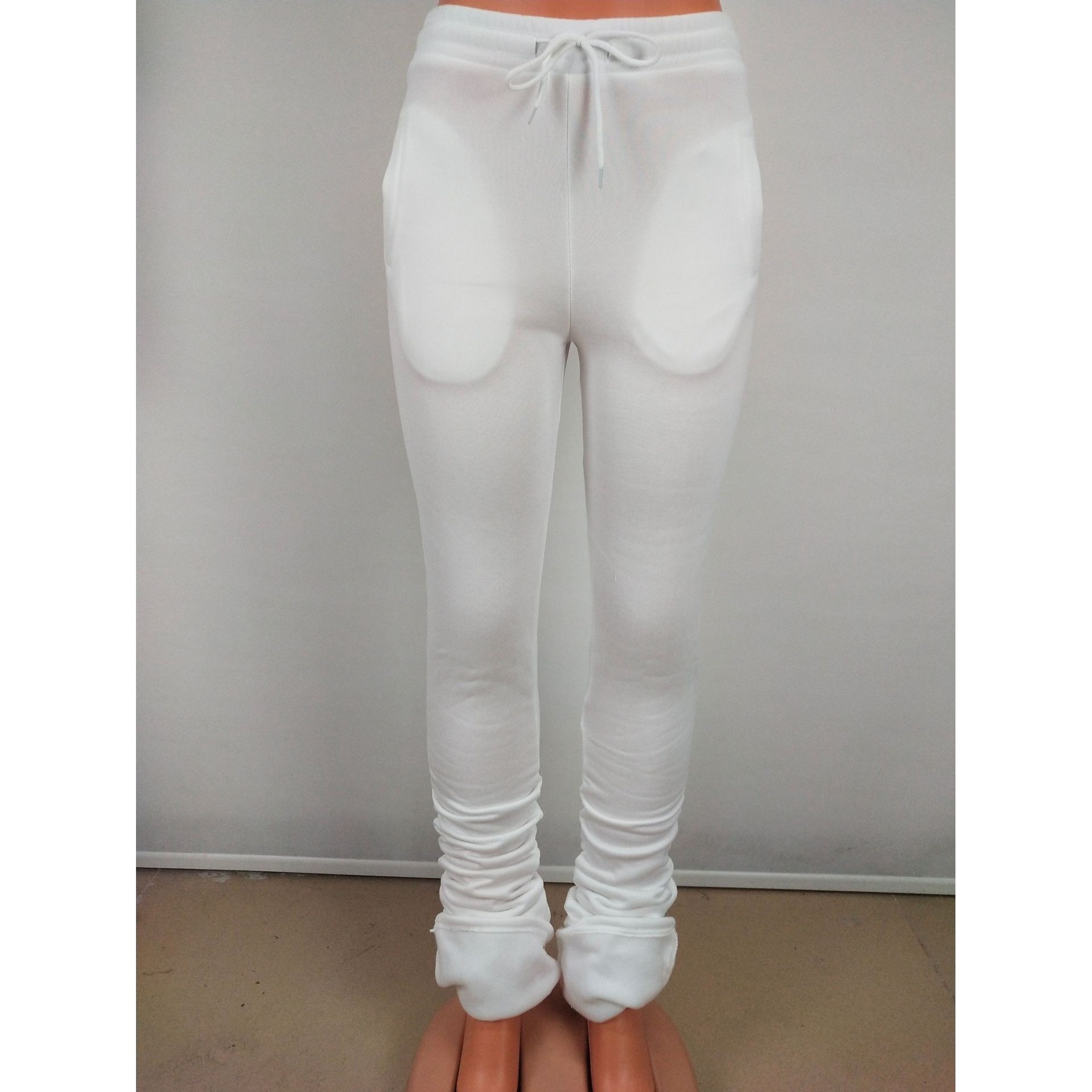 2024女装裤子亚马逊秋冬季高腰缩褶抽绳休闲堆堆长裤高腰阔腿裤,女装/女士精品,卫裤,淘宝优惠券,粉丝福利购,淘宝优惠卷