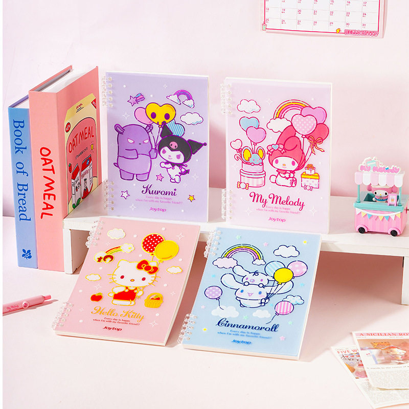 悦木正版三丽鸥PP活页本库洛米A5横线笔记本凯蒂猫可拆卸记事本子