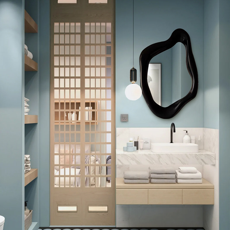 法式不规则创意化妆镜美式高颜值客厅挂墙玄关装饰镜卫生间壁挂镜,住宅家具,化妆镜,淘宝优惠券,粉丝福利购,淘宝优惠卷