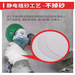 9寸225mm外墙内墙腻子粉打磨砂纸抛光白色拉绒片植绒砂纸圆盘干磨
