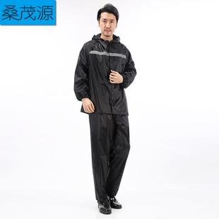 牛津反光条摩托车雨衣厂家直销 防护劳保雨衣防水防寒分体式