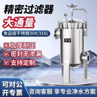 不锈钢大通量过滤器折叠滤芯工业吊环废水回用前置保安精密过滤器